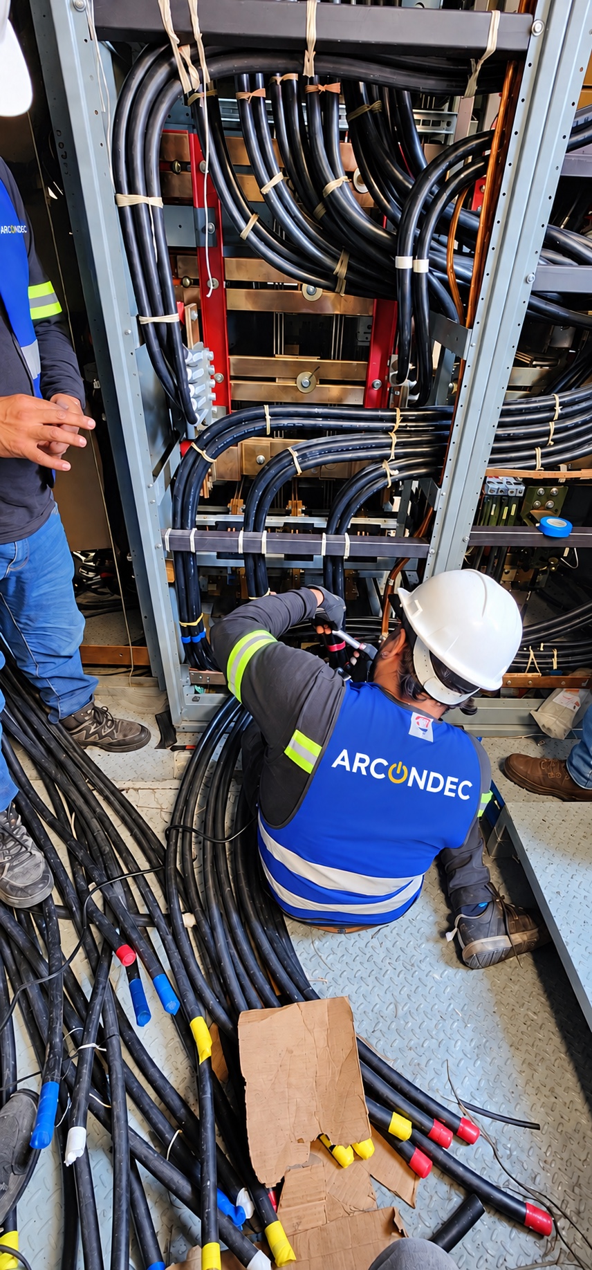 Conexión de cables de potencia