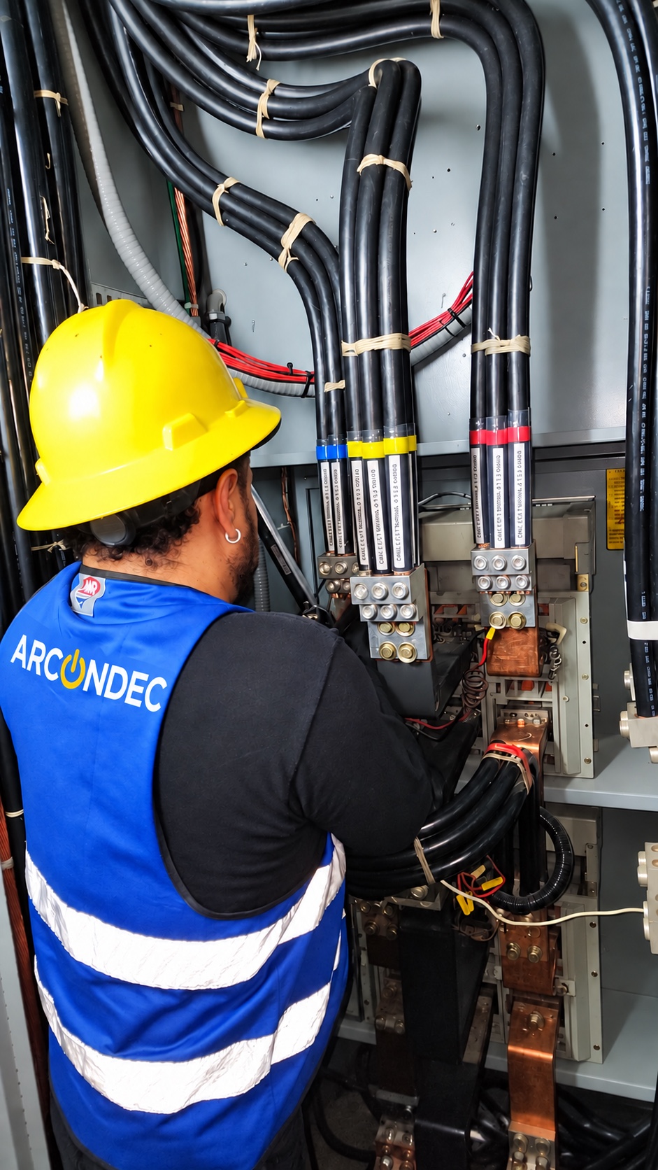 Instalación de terminales de potencia
