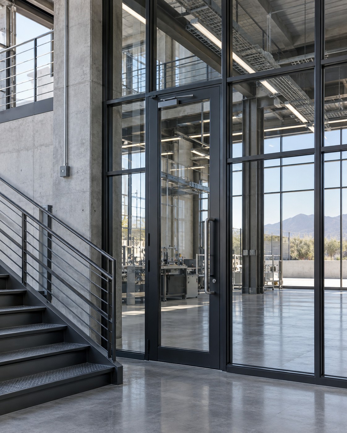 Metalwork and glazing — Illustrative image