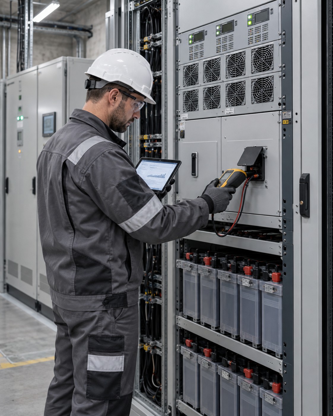 Testing, commissioning and maintenance — Illustrative image