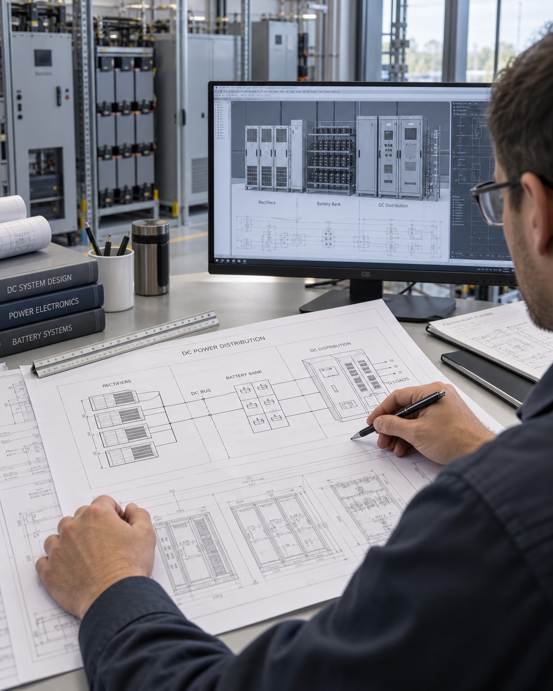 DC electrical engineering and design — Illustrative image
